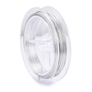 Aluminium wire-tråd. Platineret. 0,6 mm. 30 meter